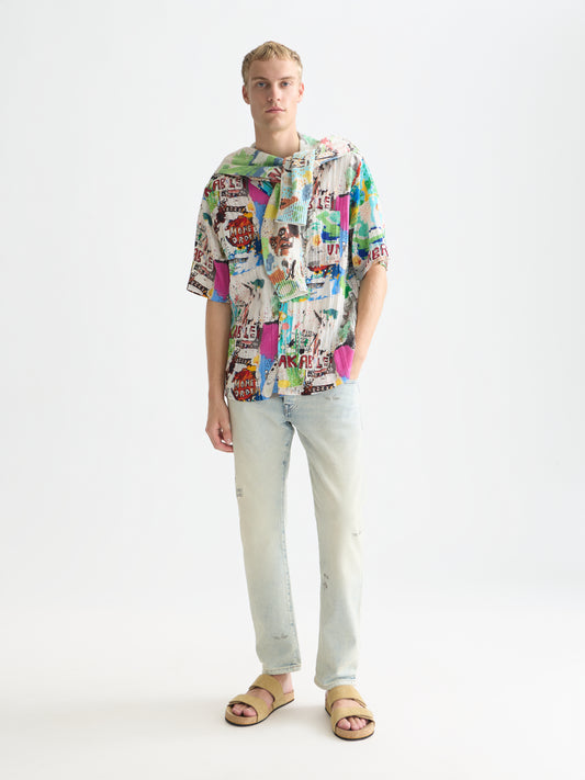 White Smoke ג׳ינס ישר לגברים Scotch & Soda x Basquiat - The Zee SCOTCH & SODA