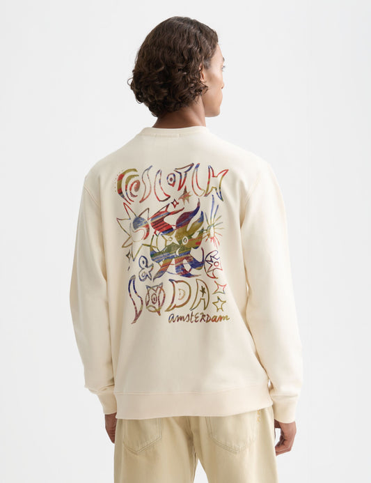 Gray סווטשירט לגברים Artwork SCOTCH & SODA