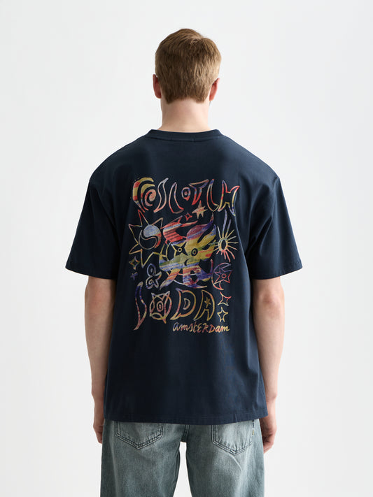 Lavender טי שירט קצרה לגברים Front And Back Artwork SCOTCH & SODA