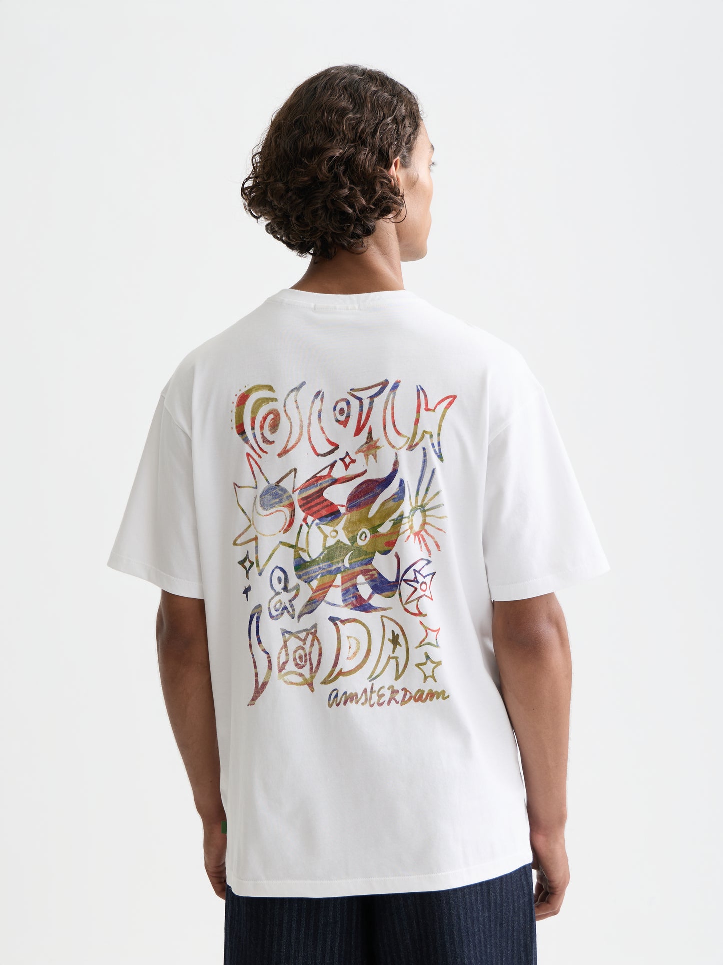 Lavender FRONT AND BACK ARTWORK RELAXED-FIT T-SHIRT טי שירט קצרה SCOTCH & SODA
