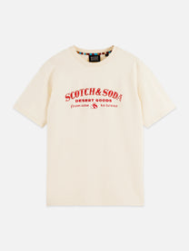 Antique White טי שירט לגברים Front Artwork SCOTCH & SODA