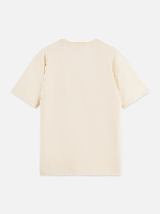 Antique White טי שירט קצרה לגברים Classic Logo SCOTCH & SODA