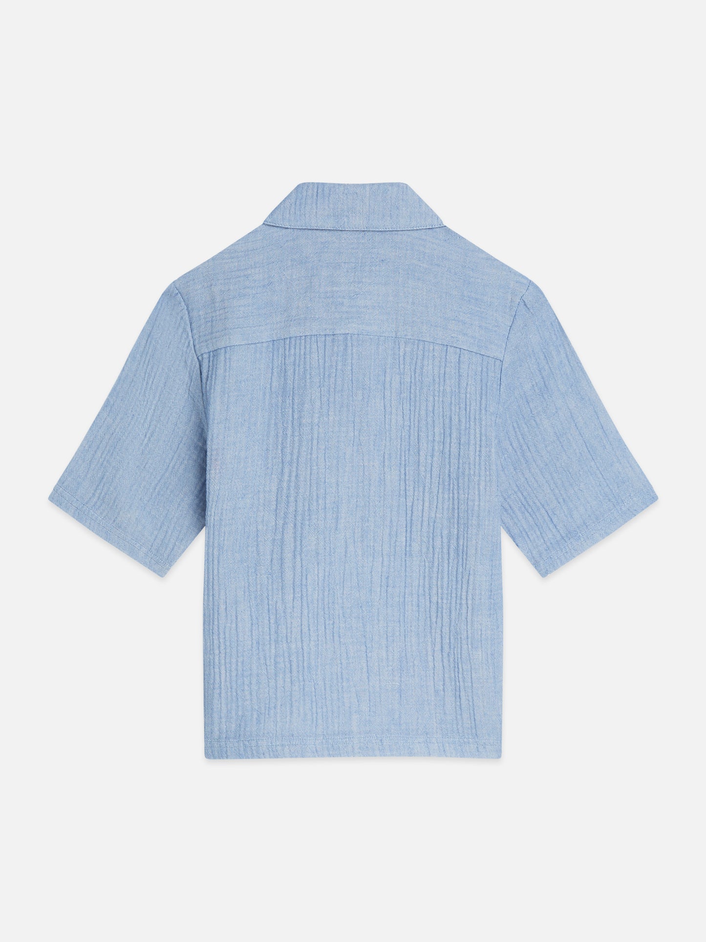 Light Steel Blue חולצה מכופתרת קצרה לילדים Cotton Chambray SCOTCH & SODA