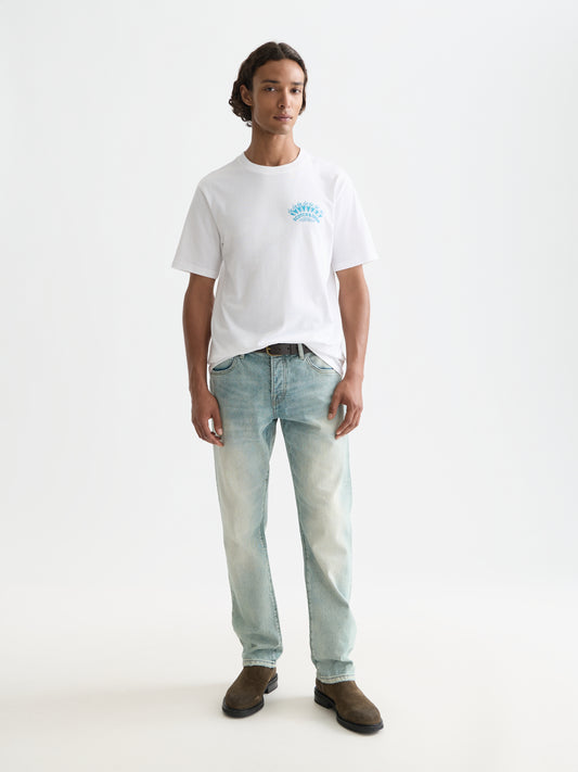 White Smoke טי שירט קצרה לגברים Classic Logo SCOTCH & SODA