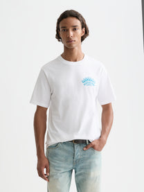 Lavender טי שירט לגברים עם הדפס קדמי ואחורי Basquiat SCOTCH & SODA