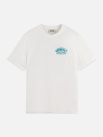 Lavender טי שירט לגברים עם הדפס קדמי ואחורי Basquiat SCOTCH & SODA