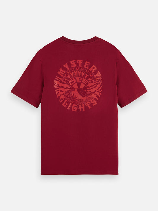 Dark Red טי שירט קצרה לגברים Front And Back Artwork SCOTCH & SODA