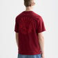 Dark Red טי שירט קצרה לגברים Front And Back Artwork SCOTCH & SODA
