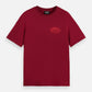 Dark Red טי שירט קצרה לגברים Front And Back Artwork SCOTCH & SODA