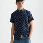 Black חולצה מכופתרת קצרה לגברים Printed Linen SCOTCH & SODA