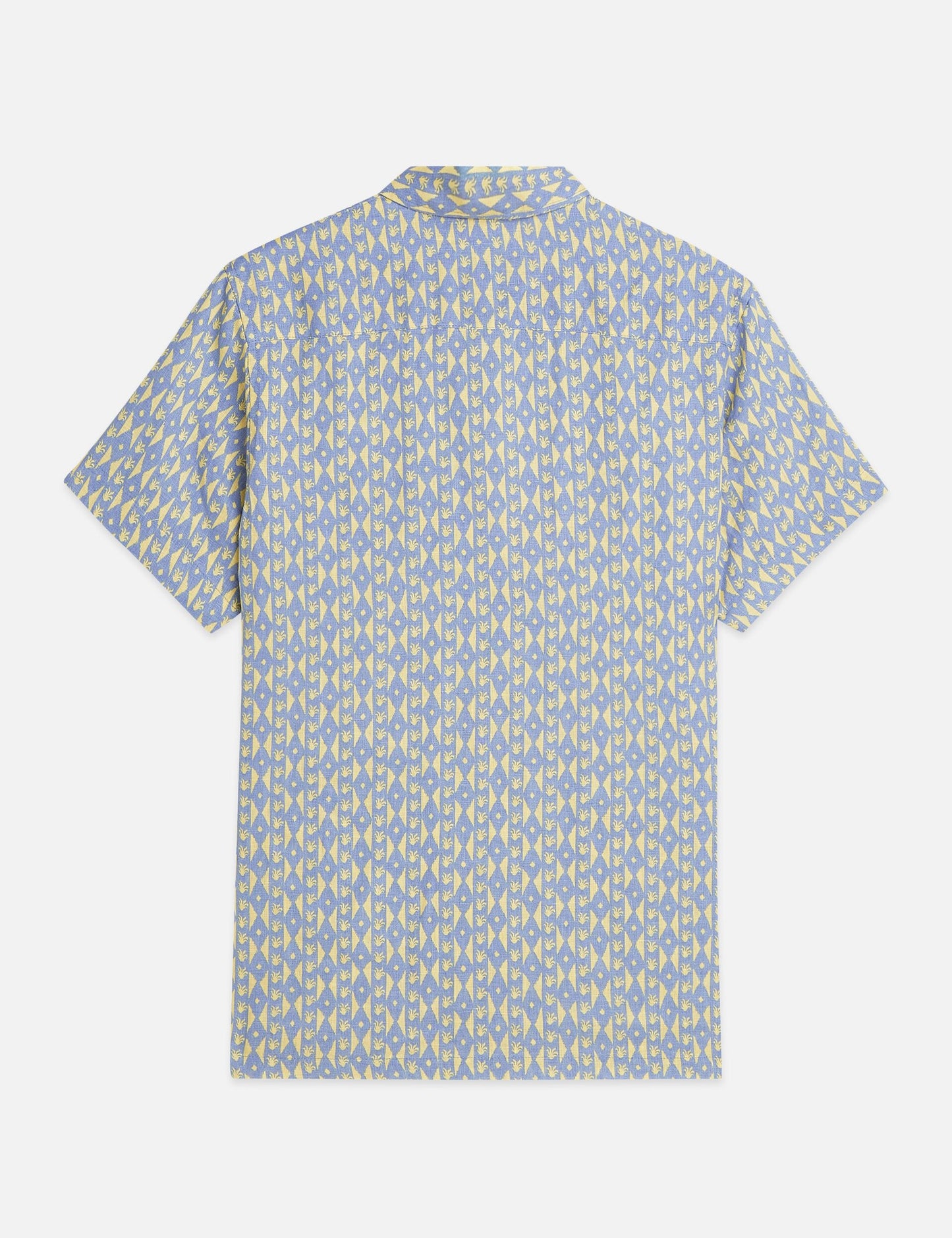 White Smoke חולצה מכופתרת קצרה לגברים Printed Linen SCOTCH & SODA