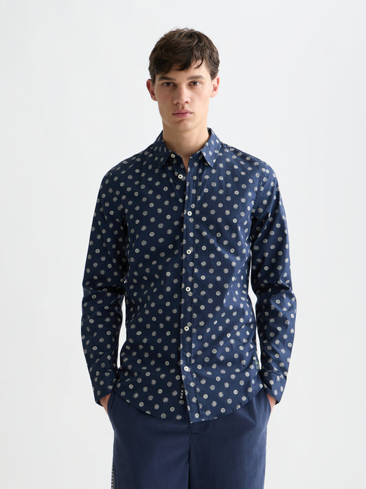 Lavender חולצה מכופתרת ארוכה לגברים Essential SCOTCH & SODA