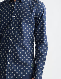 Black חולצת מכופתרת ארוכה לגברים בגזרת Poplin SCOTCH & SODA