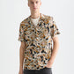 White Smoke חולצה מכופתרת קצרה לגברים Printed Viscose SCOTCH & SODA