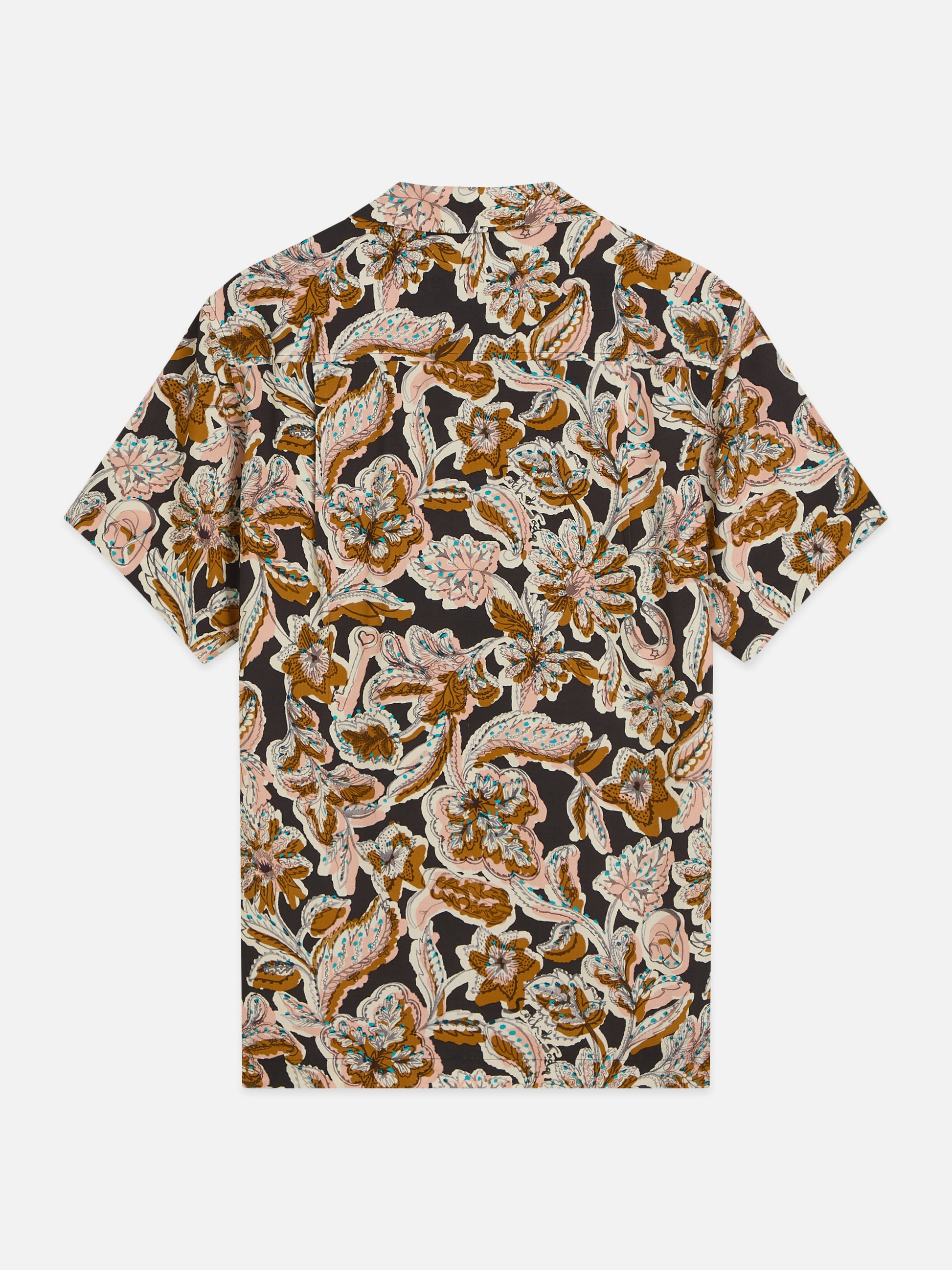 White Smoke חולצה מכופתרת קצרה לגברים Printed Viscose SCOTCH & SODA