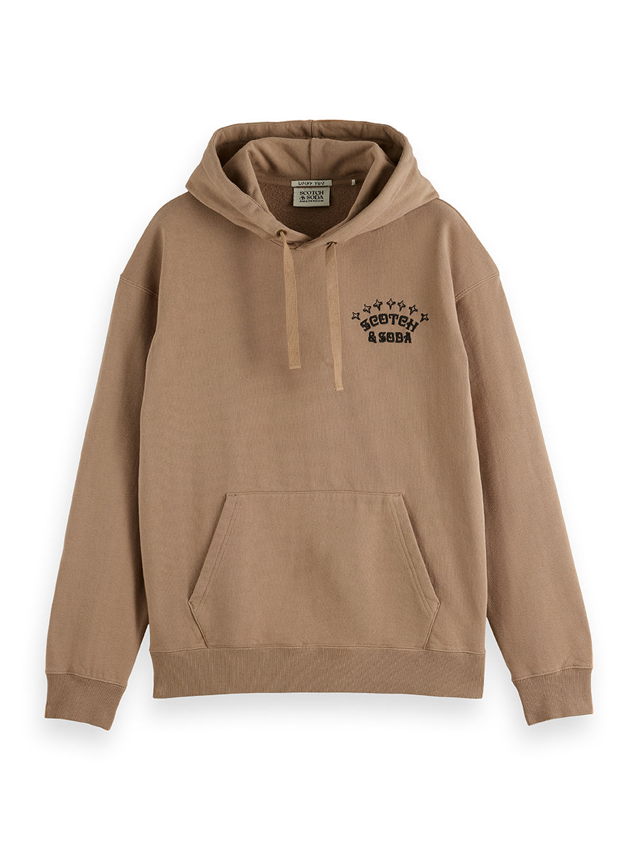 White Smoke FRONT AND BACK ARTWORK RELAXED-FIT ARTWORK קפוצ'ון SCOTCH & SODA