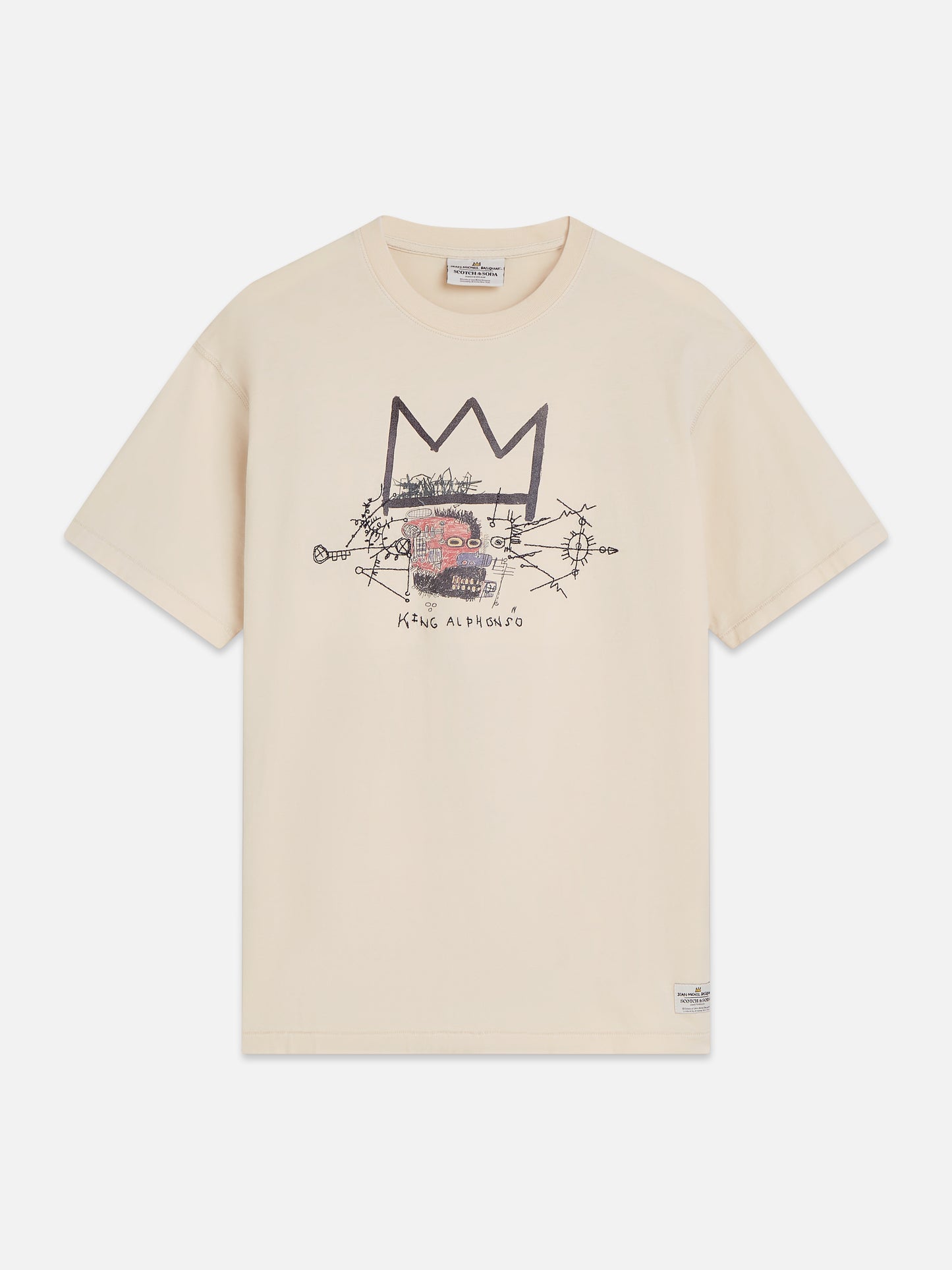 Light Gray טי שירט קצרה לגברים Classic Logo SCOTCH & SODA