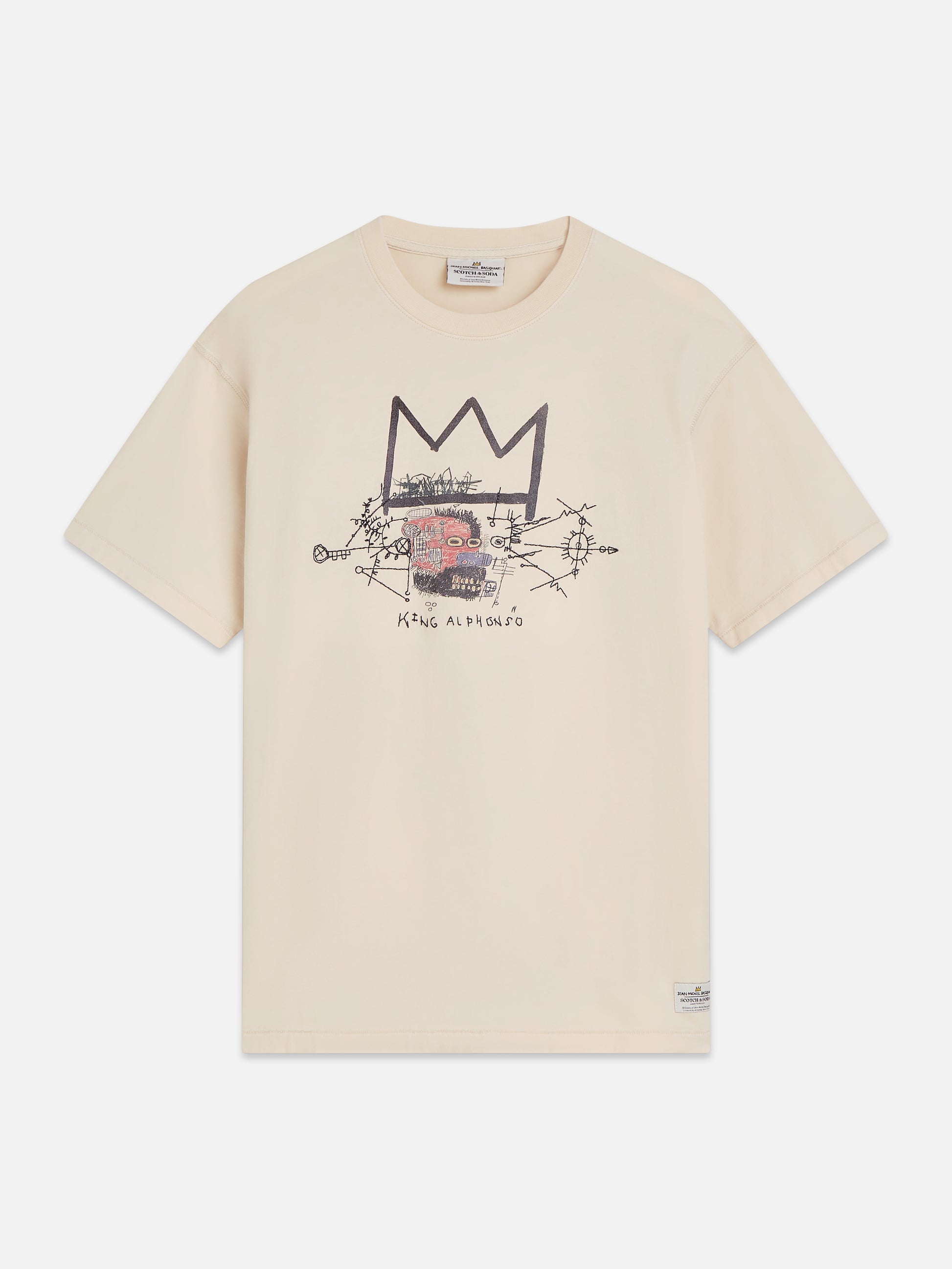 Light Gray טי שירט קצרה לגברים Classic Logo SCOTCH & SODA