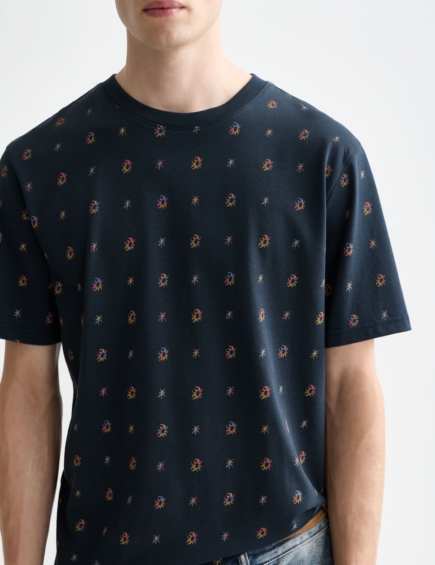 Black טי שירט קצרה לגברים Classic Logo SCOTCH & SODA
