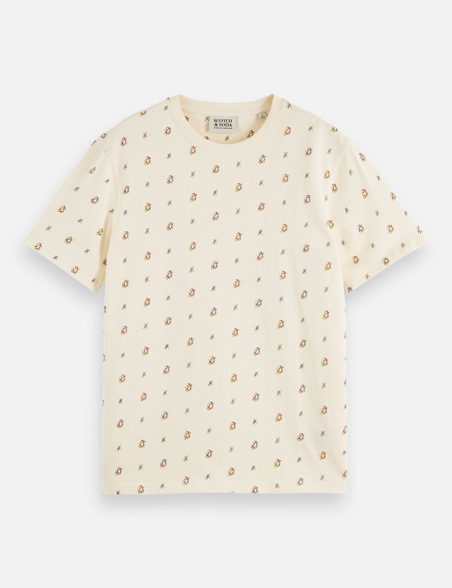 Antique White טי שירט קצרה לגברים Micro-Printed SCOTCH & SODA
