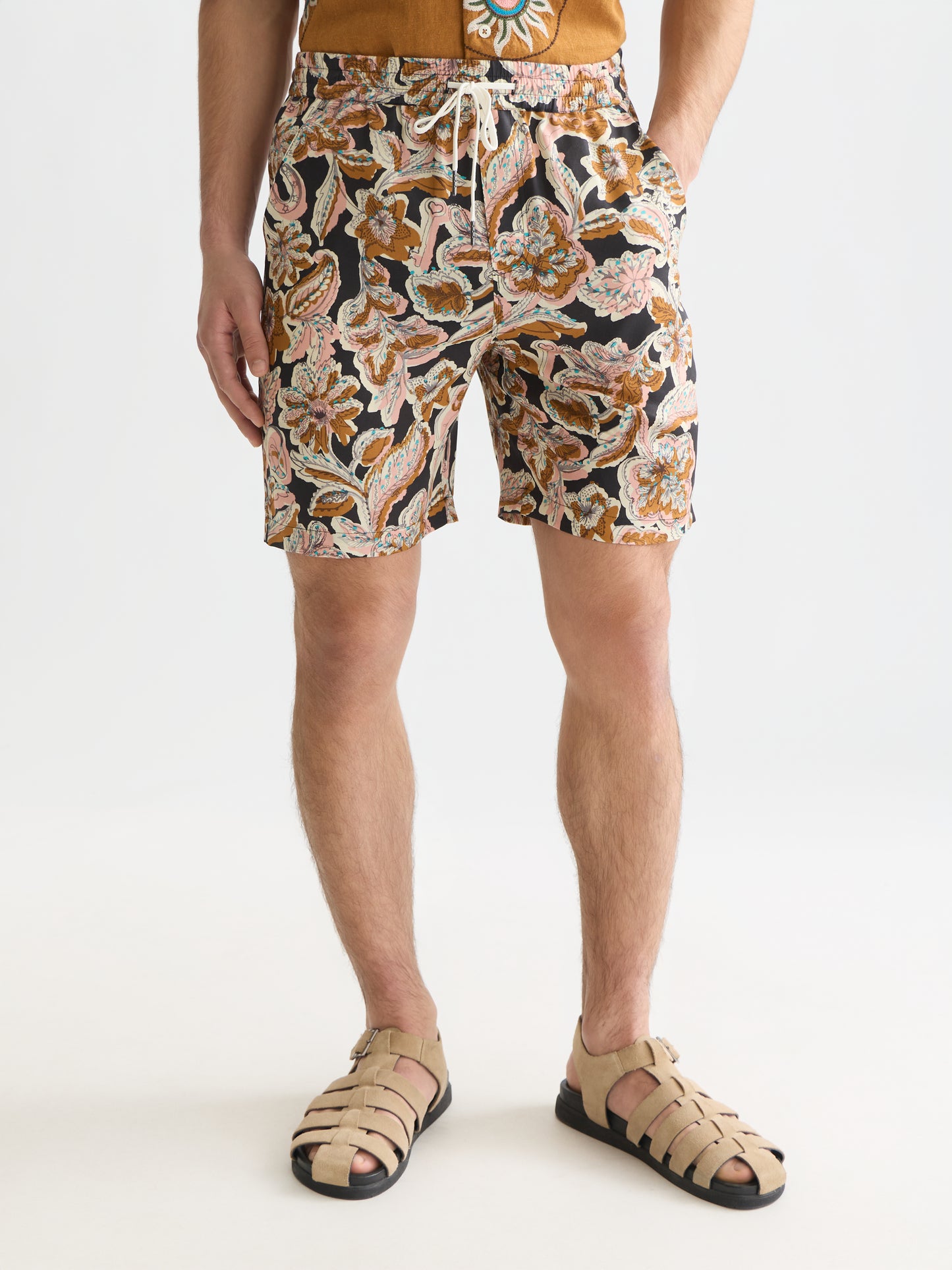 Lavender מכנסיים קצרים לגברים Fave Printed Tencel SCOTCH & SODA