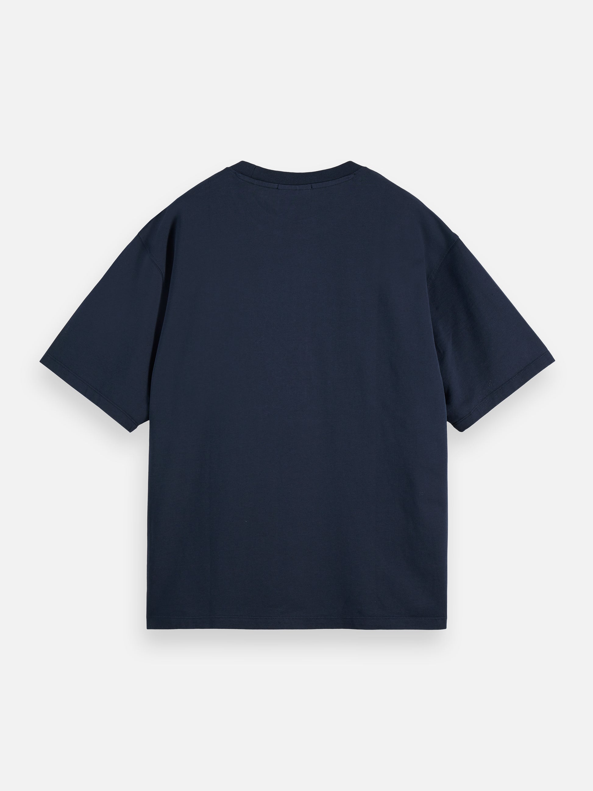 Dark Slate Gray CROSS-STITCHED FRONT ARTWORK LOOSE-FIT T-SHIRT טי שירט קצרה SCOTCH & SODA