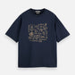 Dark Slate Gray CROSS-STITCHED FRONT ARTWORK LOOSE-FIT T-SHIRT טי שירט קצרה SCOTCH & SODA