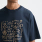 Lavender CROSS-STITCHED FRONT ARTWORK LOOSE-FIT T-SHIRT טי שירט קצרה SCOTCH & SODA