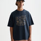 Lavender CROSS-STITCHED FRONT ARTWORK LOOSE-FIT T-SHIRT טי שירט קצרה SCOTCH & SODA