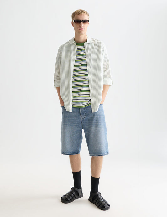 White Smoke חולצה מכופתרת ארוכה לגברים Essential SCOTCH & SODA