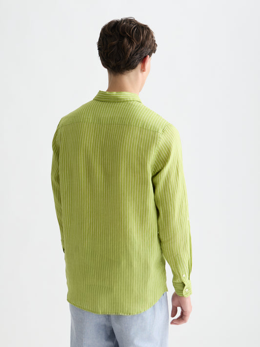 Olive Drab חולצה מכופתרת ארוכה לגברים Essential SCOTCH & SODA