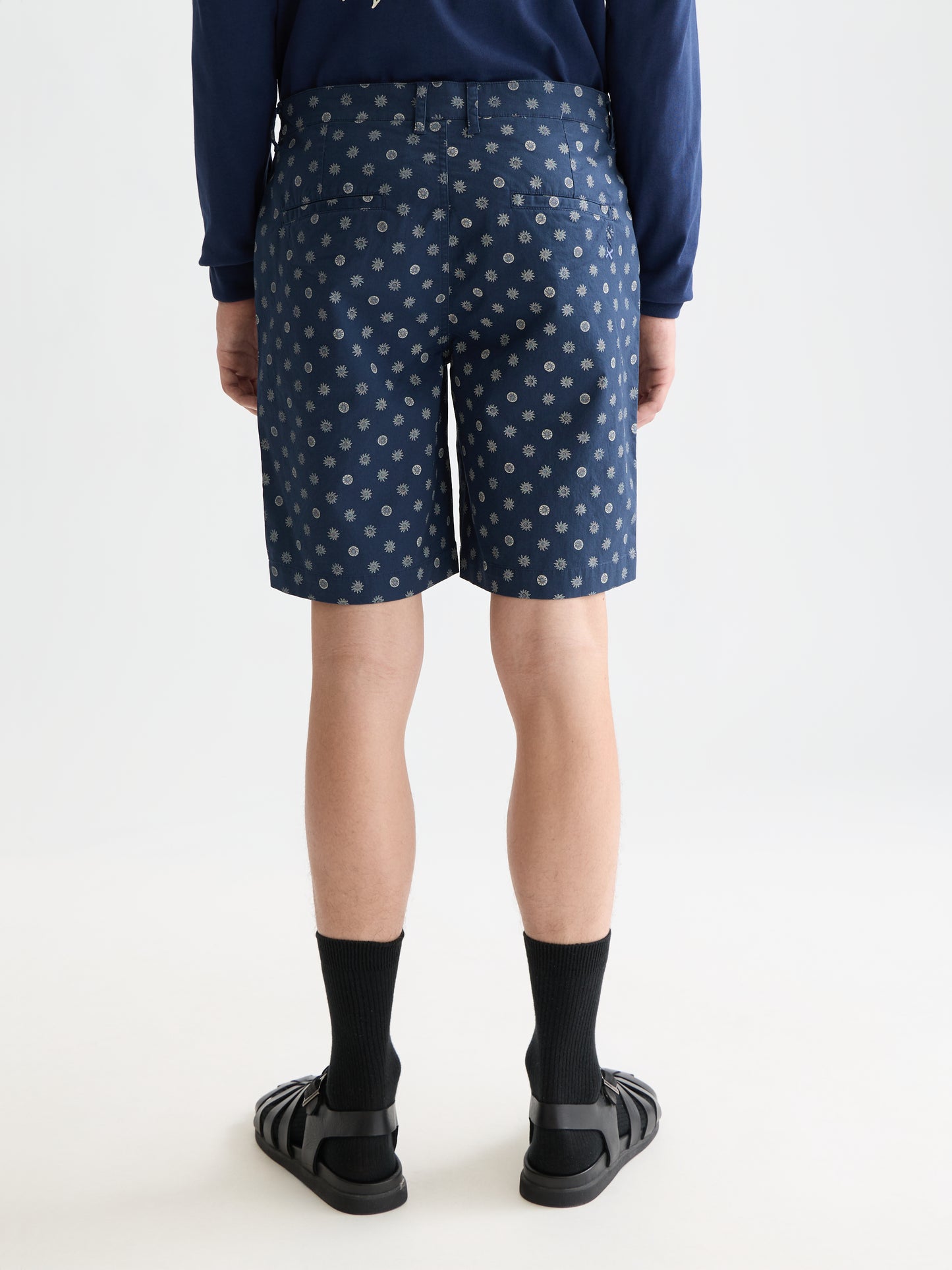 White Smoke מכנסיים קצרים לגברים Stuart Printed Stretch SCOTCH & SODA