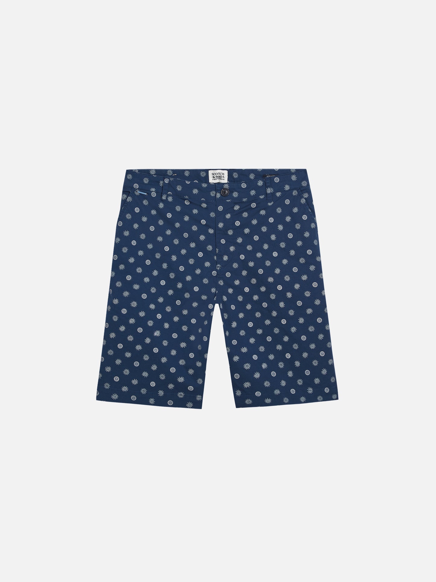 Dark Slate Gray מכנסיים קצרים לגברים Stuart Printed Stretch SCOTCH & SODA