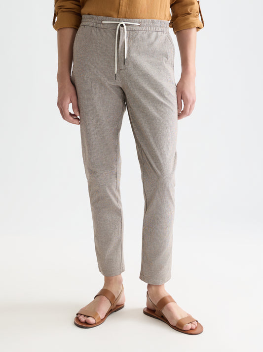 White Smoke מכנסיים ארוכים לגברים Warren Yarn-Dyed SCOTCH & SODA