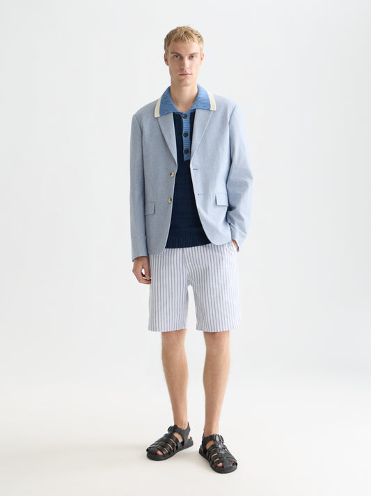 White Smoke מכנסיים קצרים לגברים Fave Cottonlinen SCOTCH & SODA