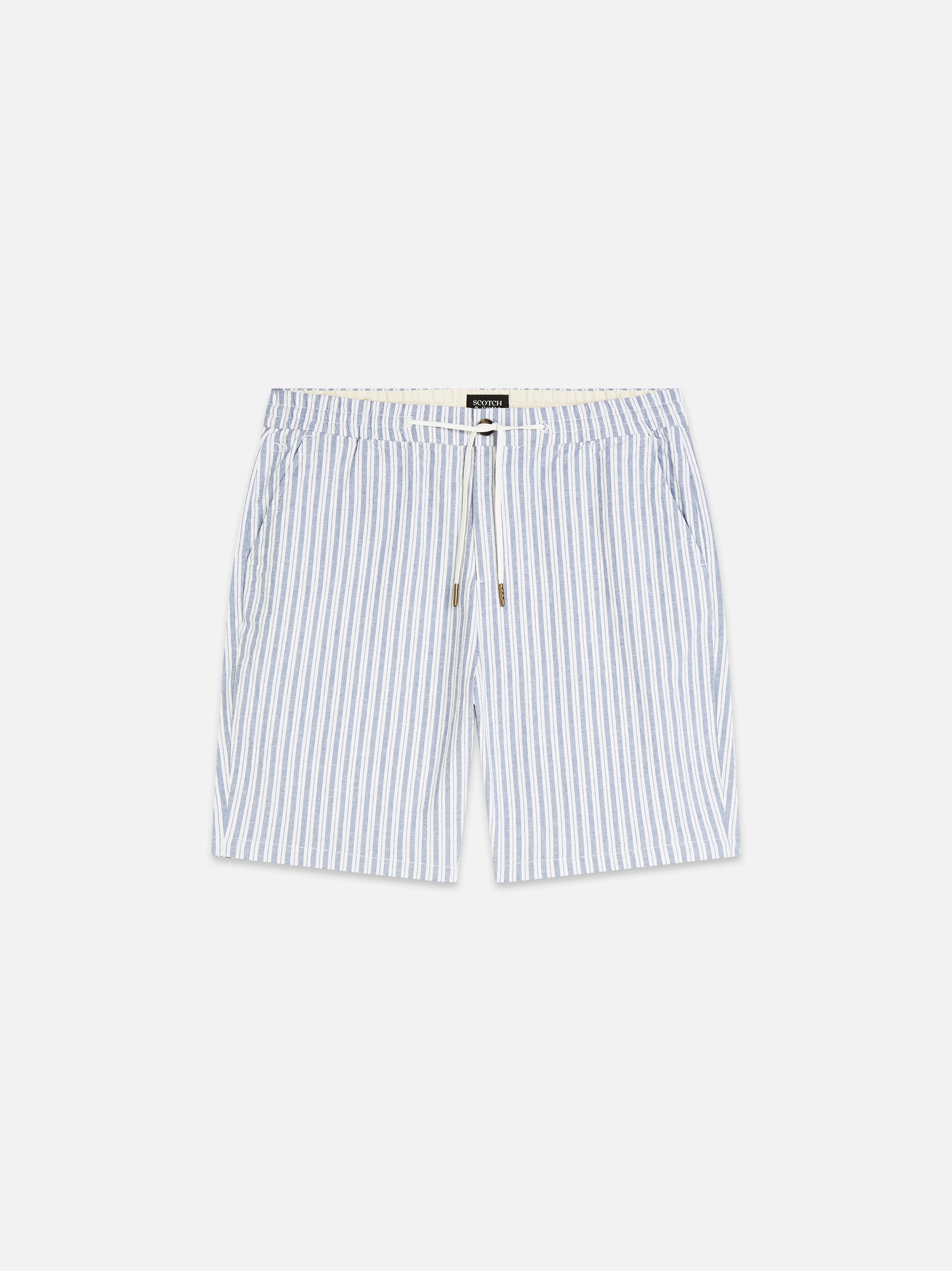 Light Gray מכנסיים קצרים לגברים Fave Cottonlinen SCOTCH & SODA