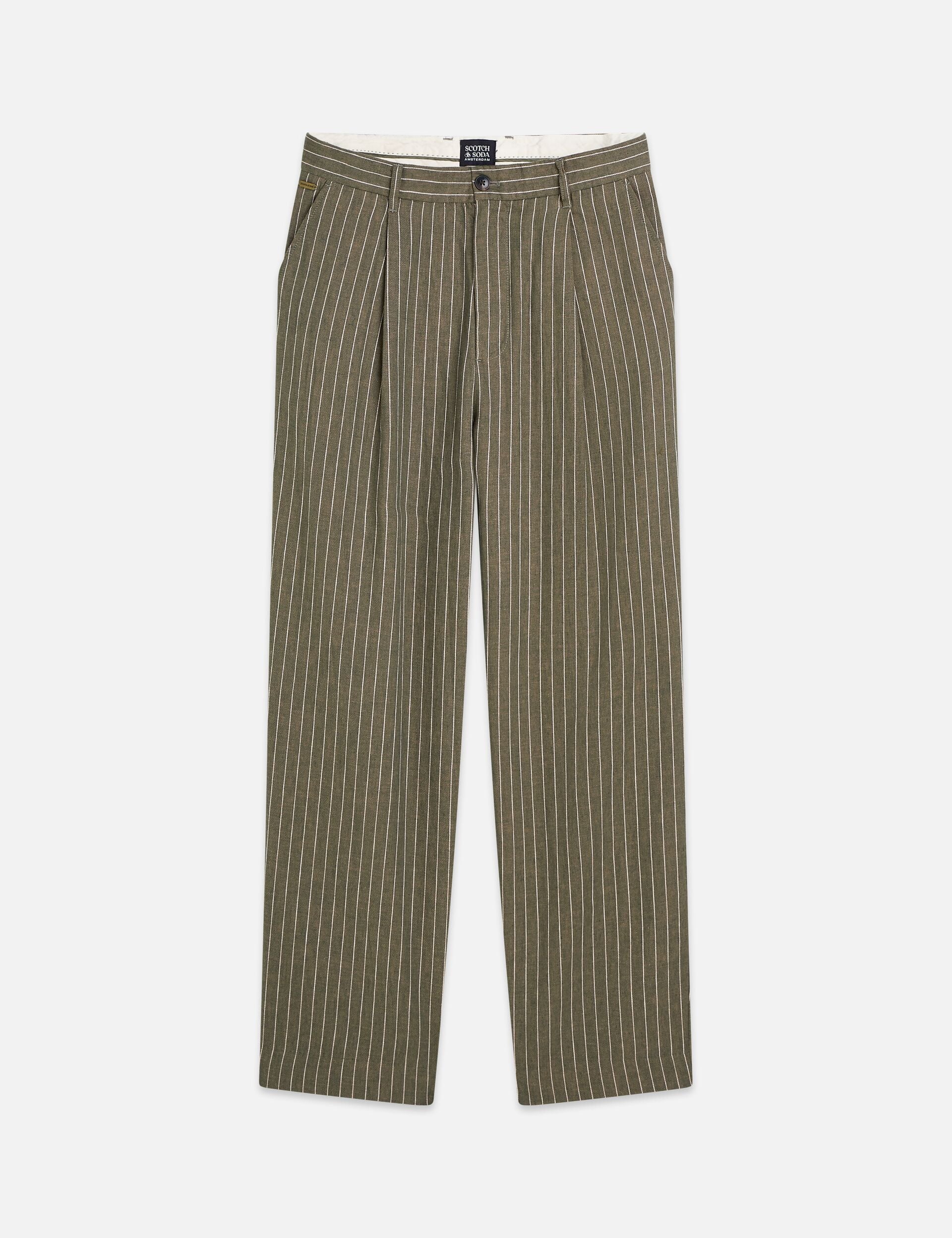 Dim Gray מכנסיים ארוכים לגברים Pleated Chino SCOTCH & SODA