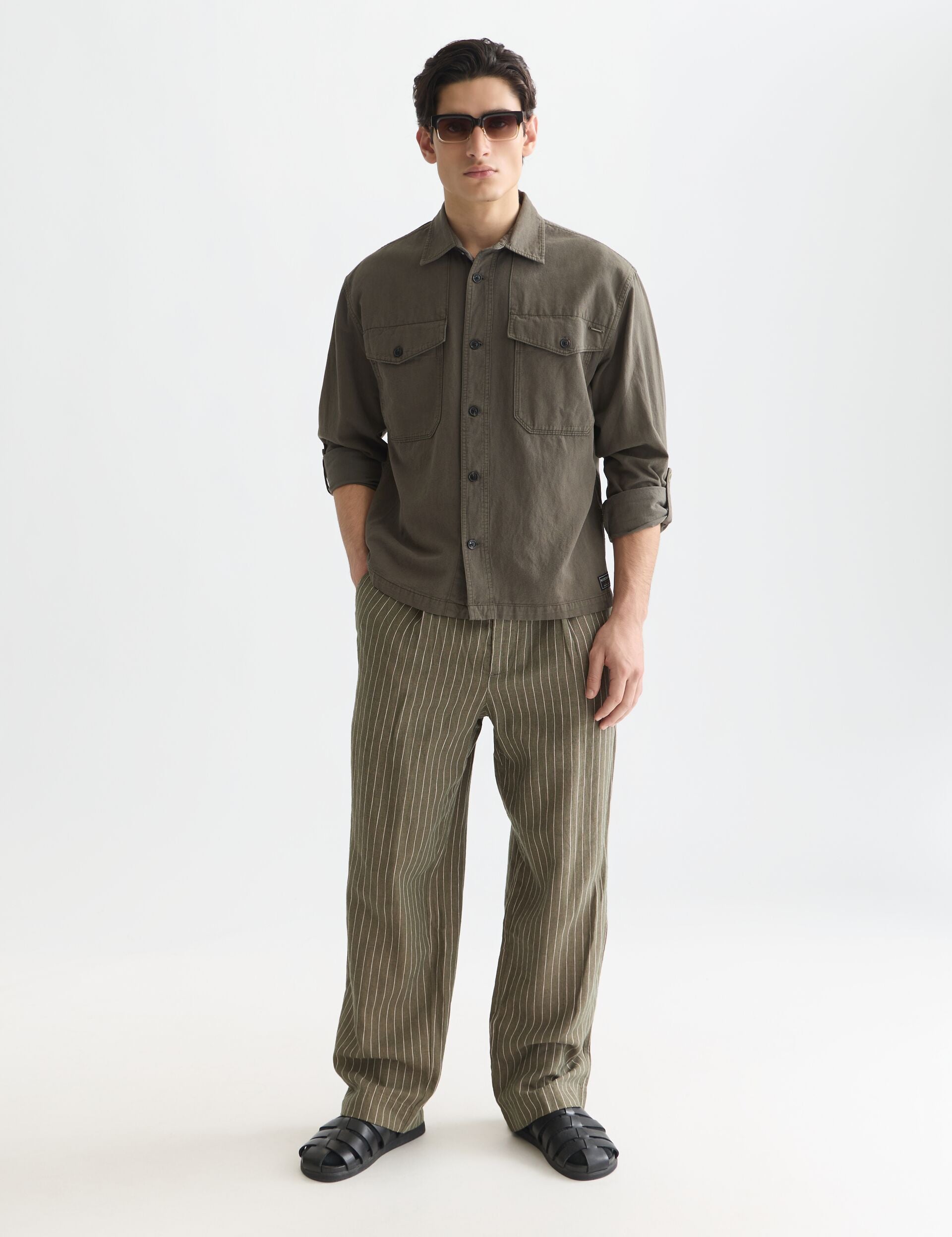 White Smoke מכנסיים ארוכים לגברים Pleated Chino SCOTCH & SODA