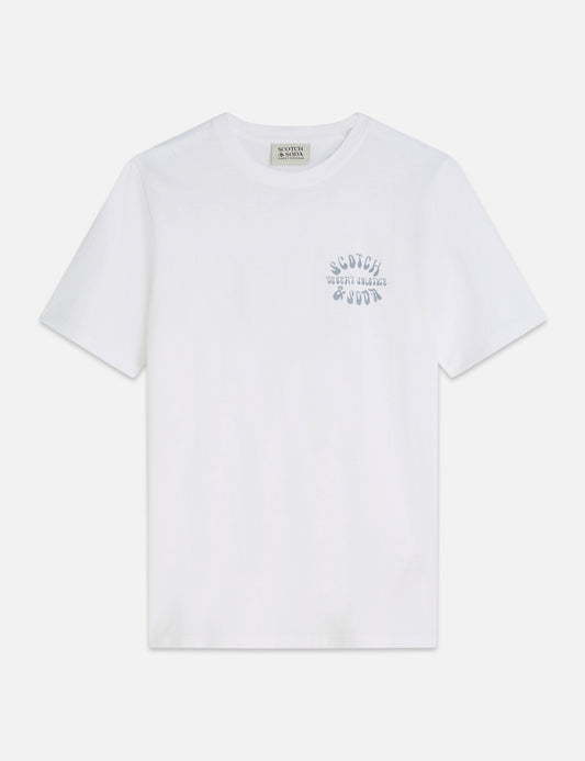 Lavender טי שירט קצרה לגברים Left Chest Artwork SCOTCH & SODA