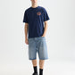 White Smoke סווטשירט קצר לגברים Front And Back Artwork SCOTCH & SODA