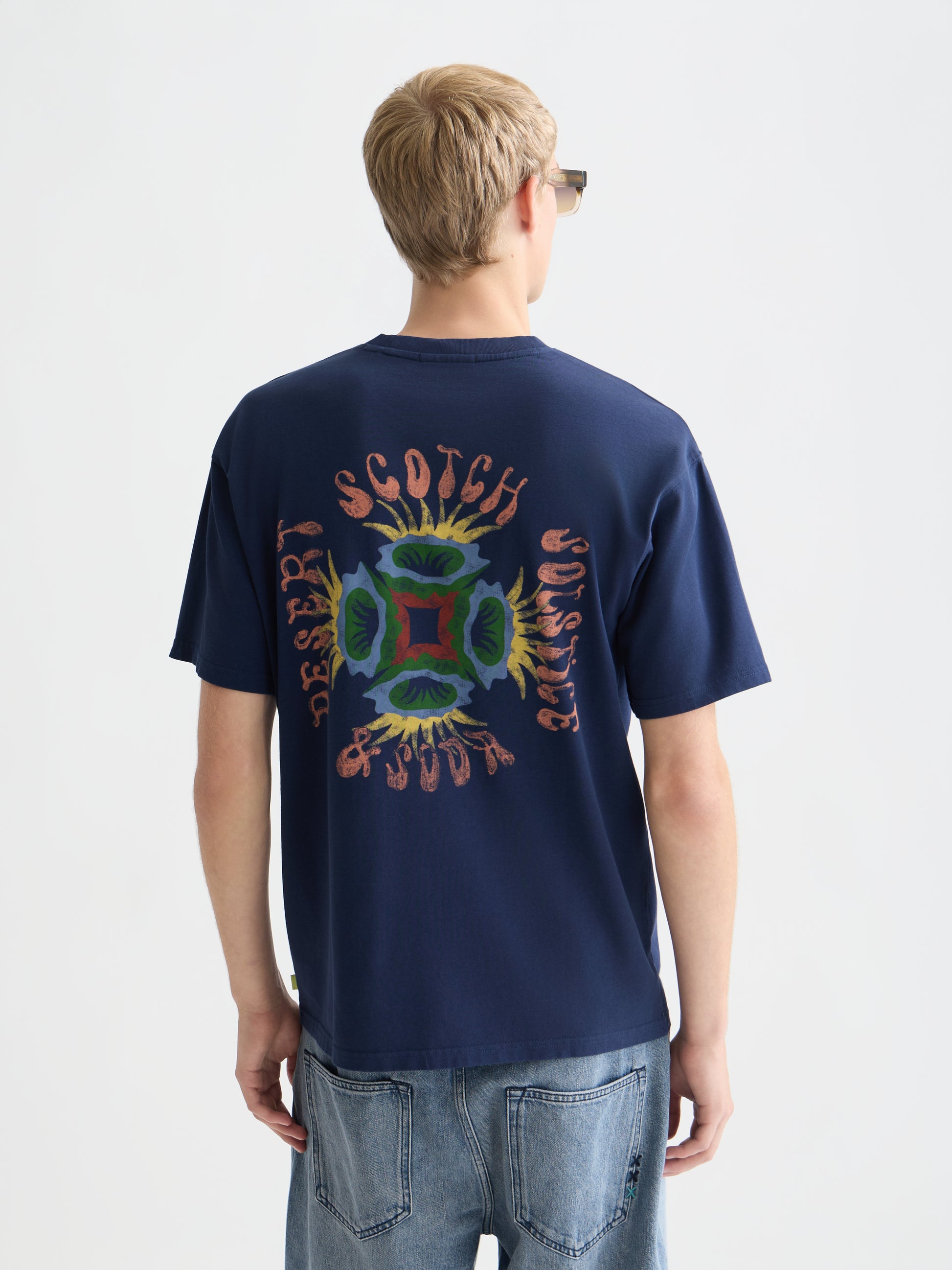 Lavender סווטשירט קצר לגברים Front And Back Artwork SCOTCH & SODA