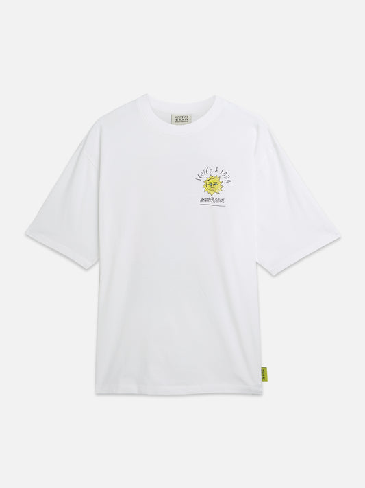 Lavender טי שירט קצרה לגברים Classic Logo SCOTCH & SODA