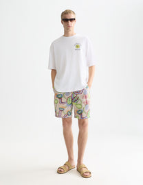 White Smoke טי שירט קצרה לגברים Classic Logo SCOTCH & SODA