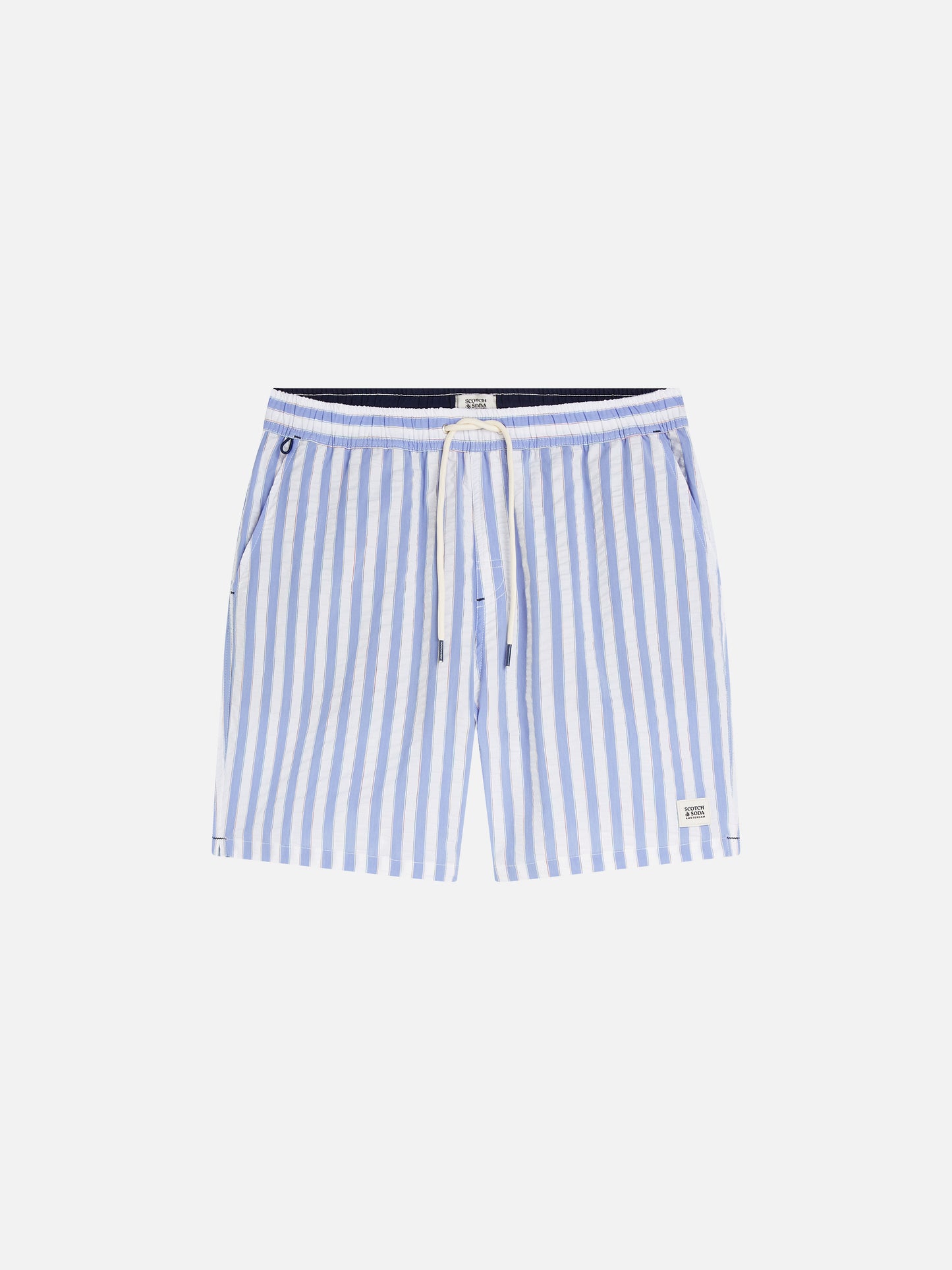 Light Gray מכנסי בגד ים מודפסים לגברים Printed Midlength Swim Shorts SCOTCH & SODA