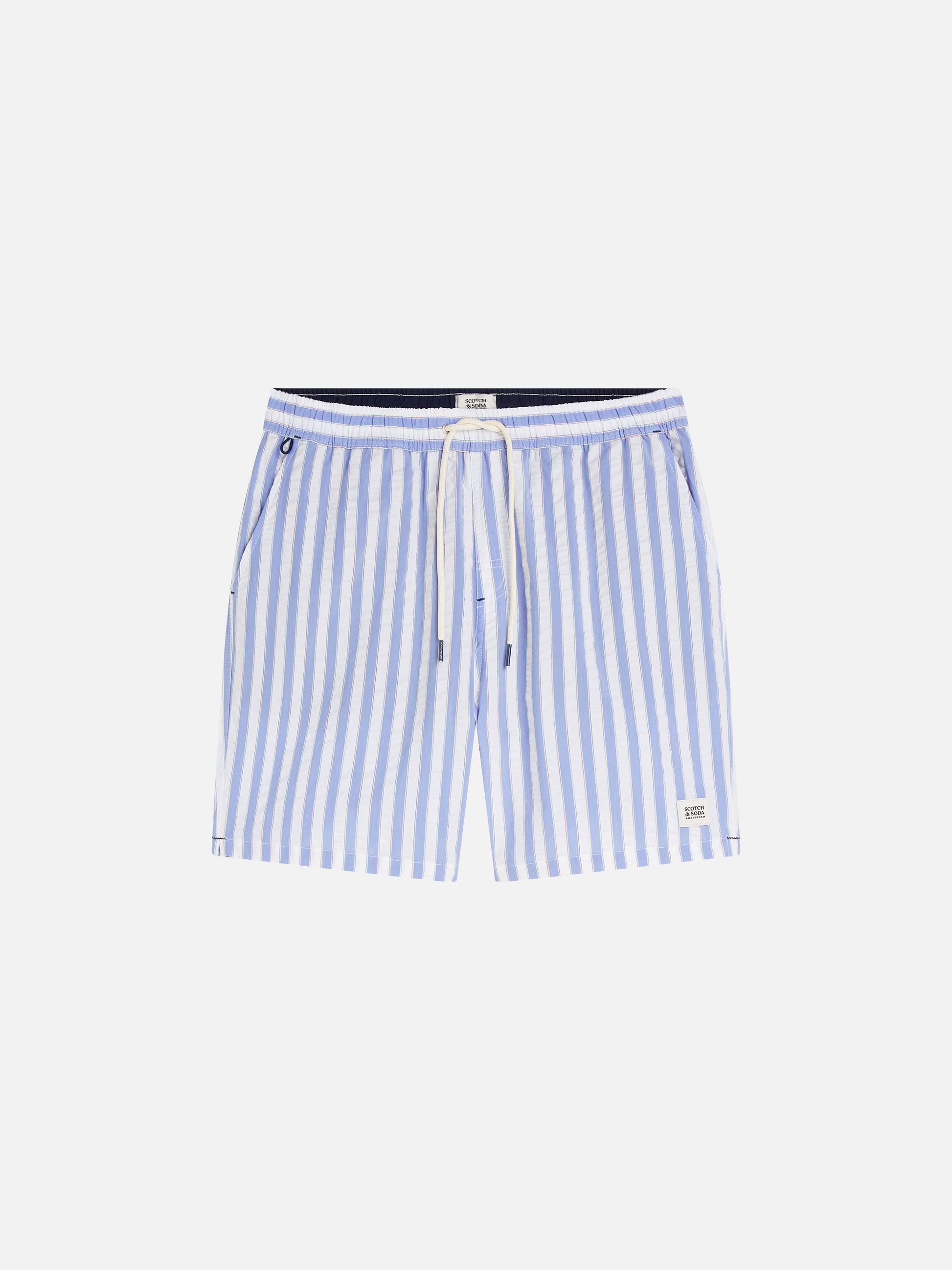 Light Gray מכנסי בגד ים מודפסים לגברים Printed Midlength Swim Shorts SCOTCH & SODA