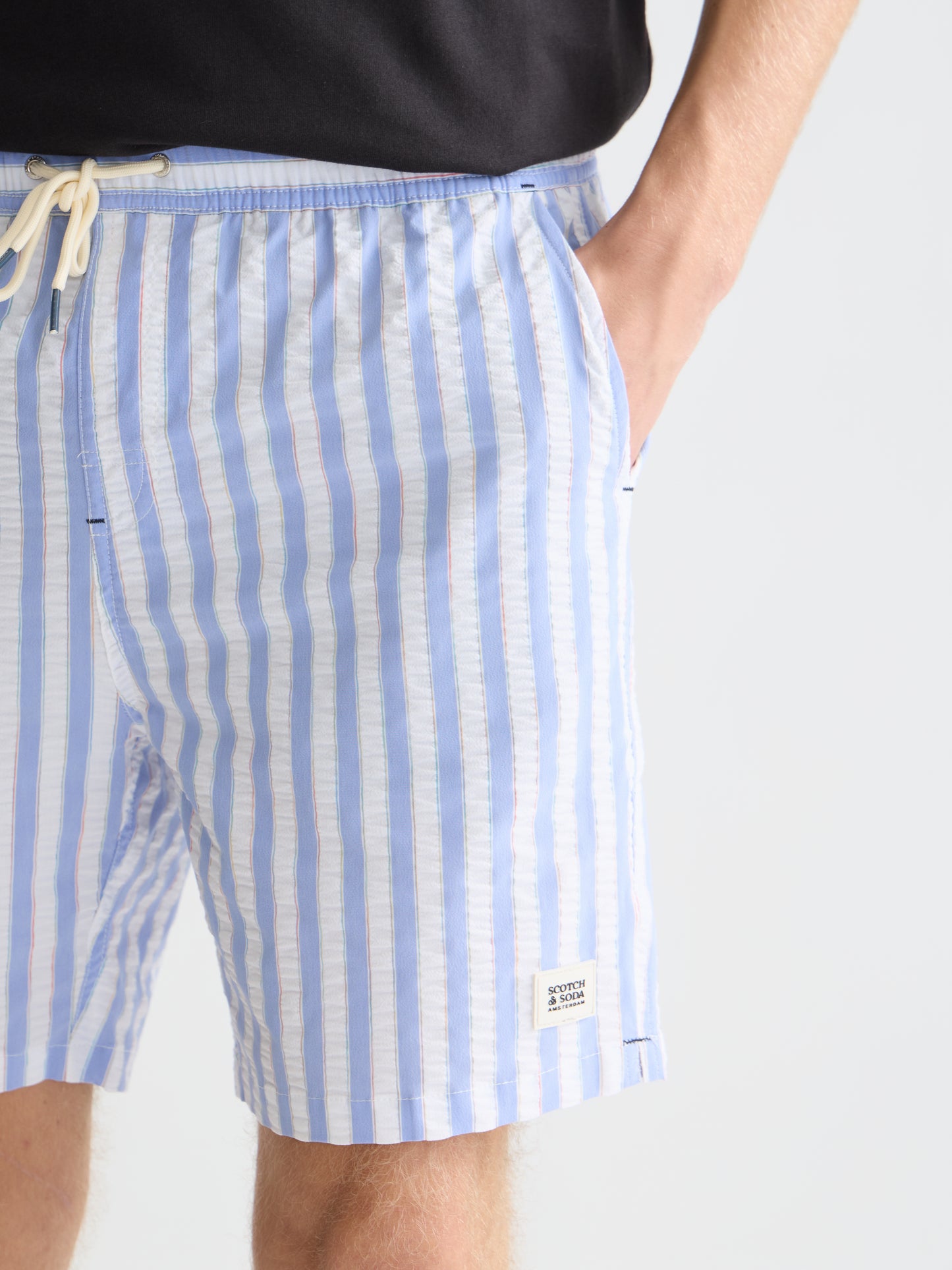 Lavender מכנסי בגד ים מודפסים לגברים Printed Midlength Swim Shorts SCOTCH & SODA
