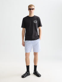 White Smoke מכנסי בגד ים מודפסים לגברים Printed Midlength Swim Shorts SCOTCH & SODA