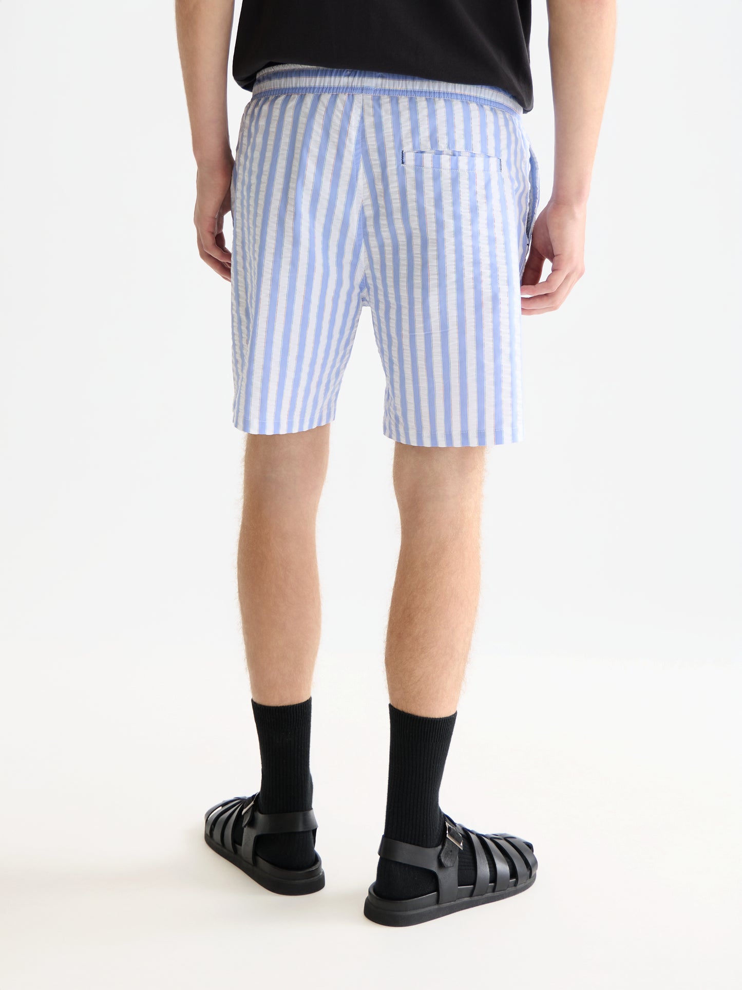 White Smoke מכנסי בגד ים מודפסים לגברים Printed Midlength Swim Shorts SCOTCH & SODA