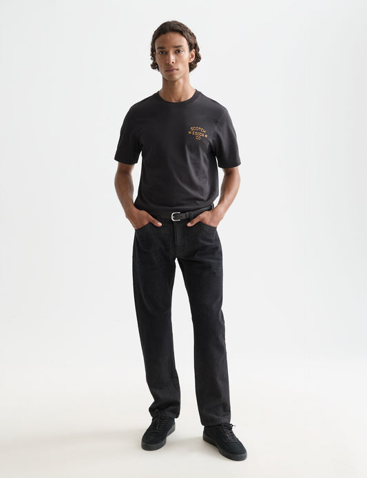 White Smoke טי שירט קצרה לגברים Left Chest Artwork SCOTCH & SODA