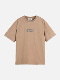 Tan טי שירט קצרה לגברים Artwork SCOTCH & SODA